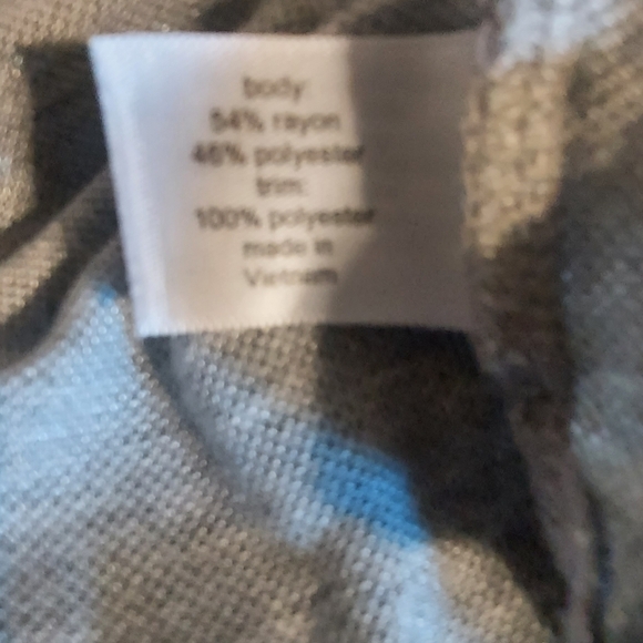 Lane Bryant Gray With Sheer Silver Material At Bottom And Neck Tunic Size 26-28 - Picture 7 of 7